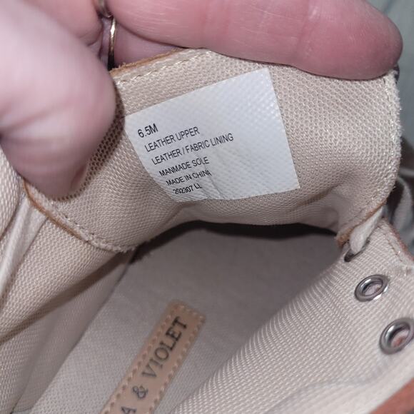 Chelsea & Violet Mac Colorblock Suede Leather High Top Sneakers Size 6.5 - Picture 5 of 9